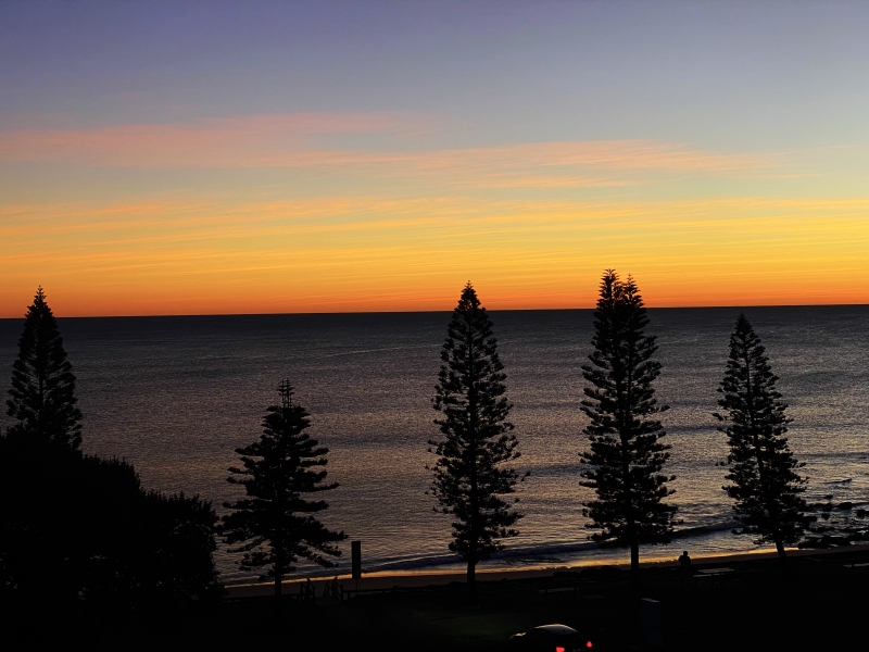 Sunrise at Moffat Beach, Queensland, Australia. 26 July 2021