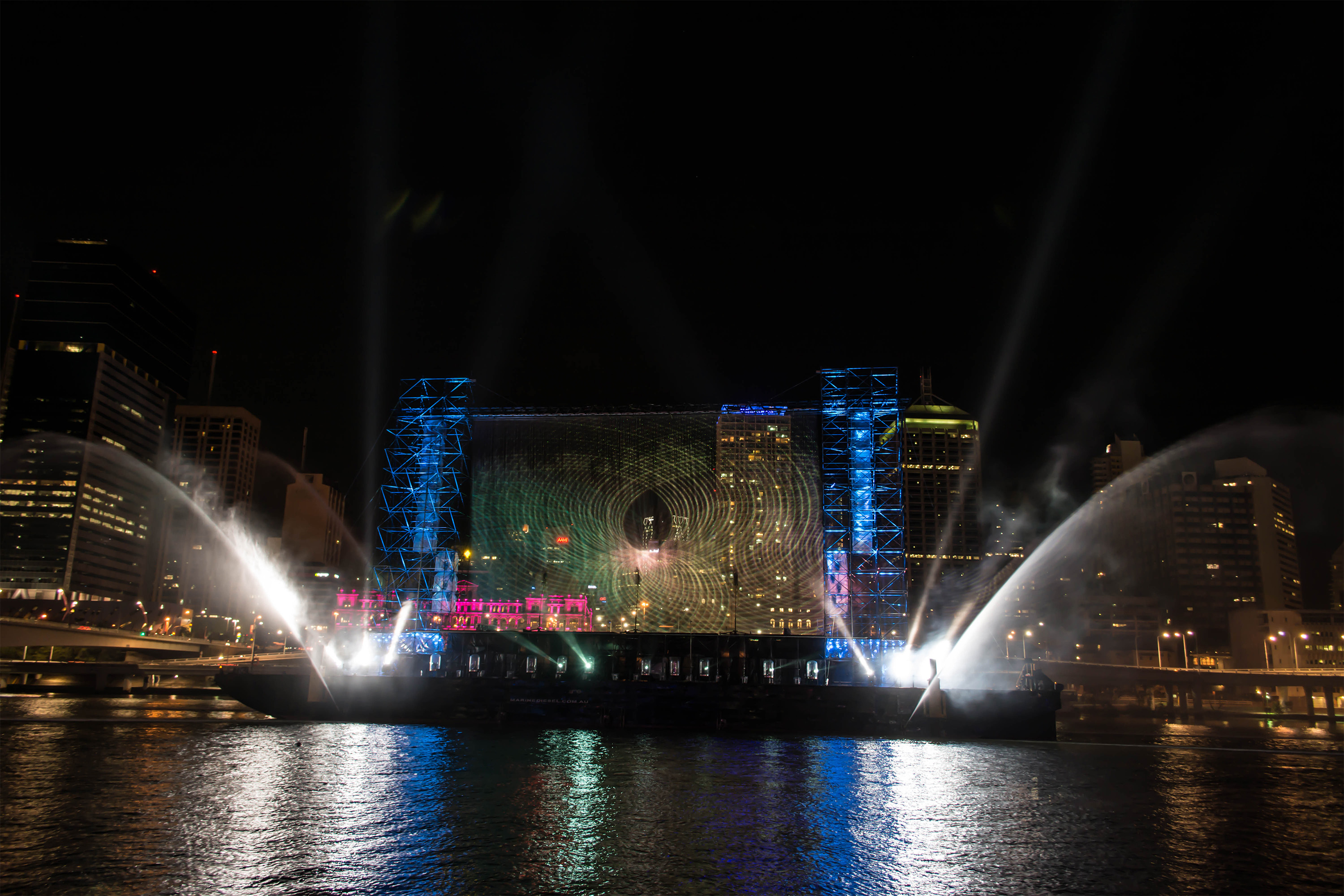 Santos GLNG City of Lights Reflection