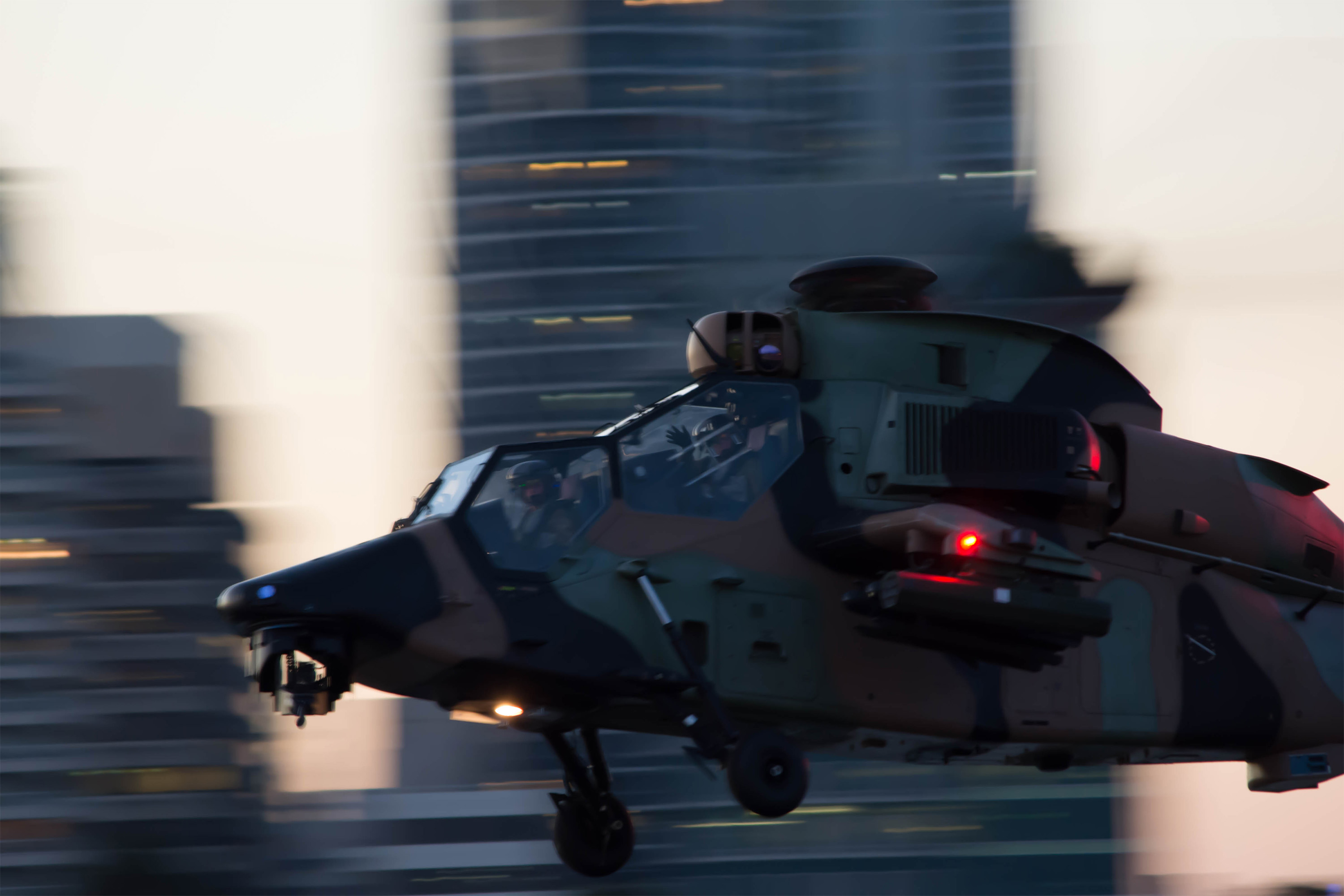 Army Helicopters Flying In The Sky Above Brisbane