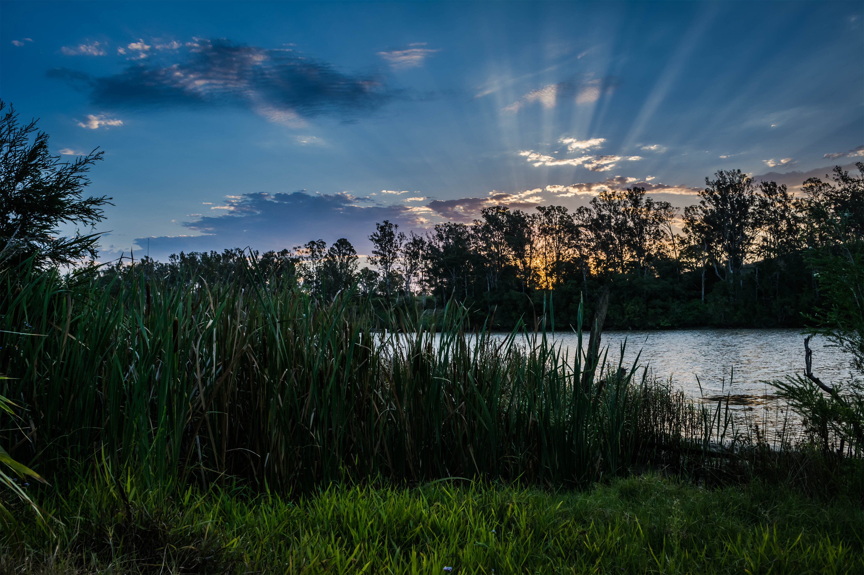 A quiet sunset on the banks of the Brisbane River