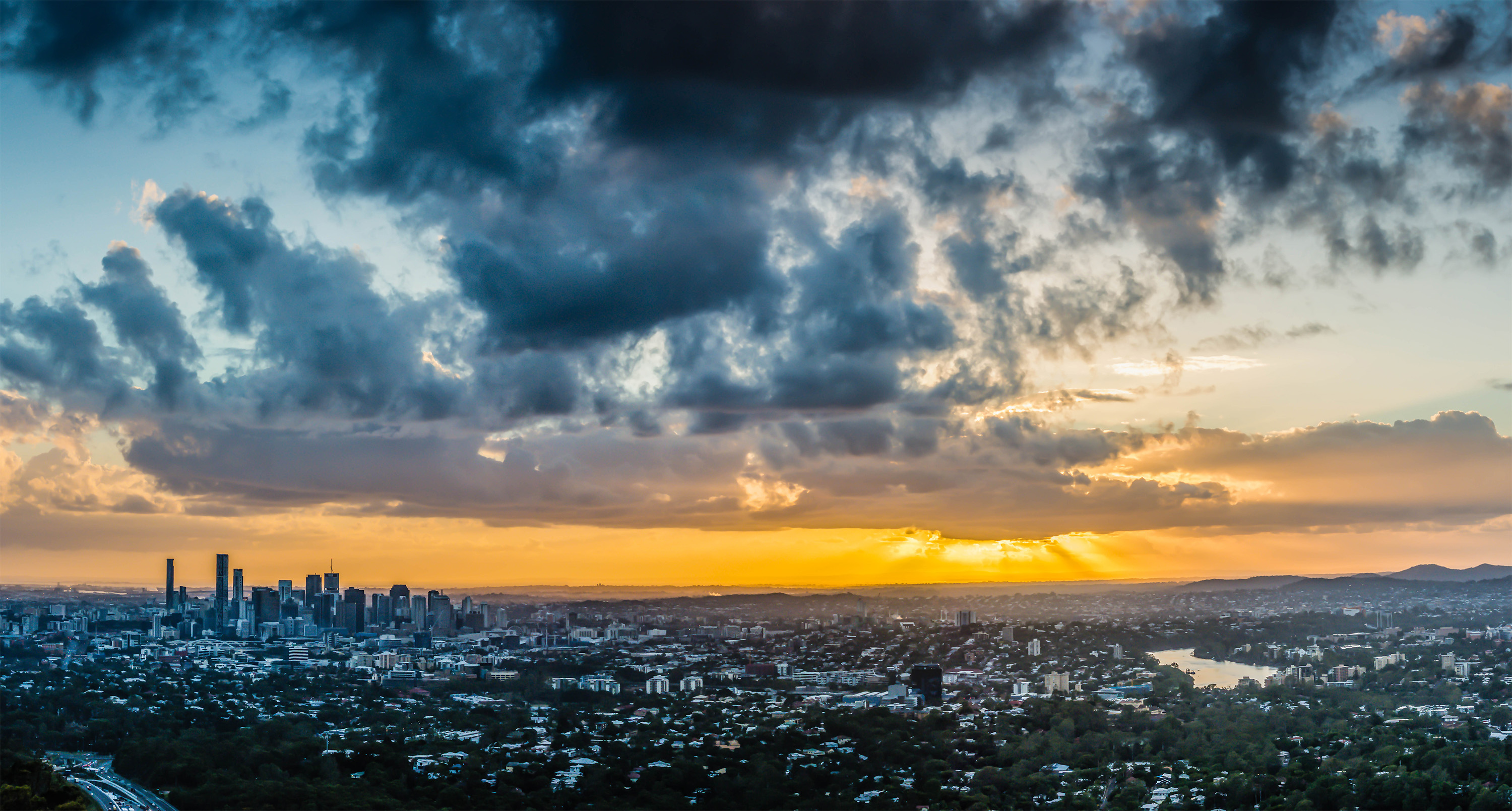 Sunrise over Brisbane