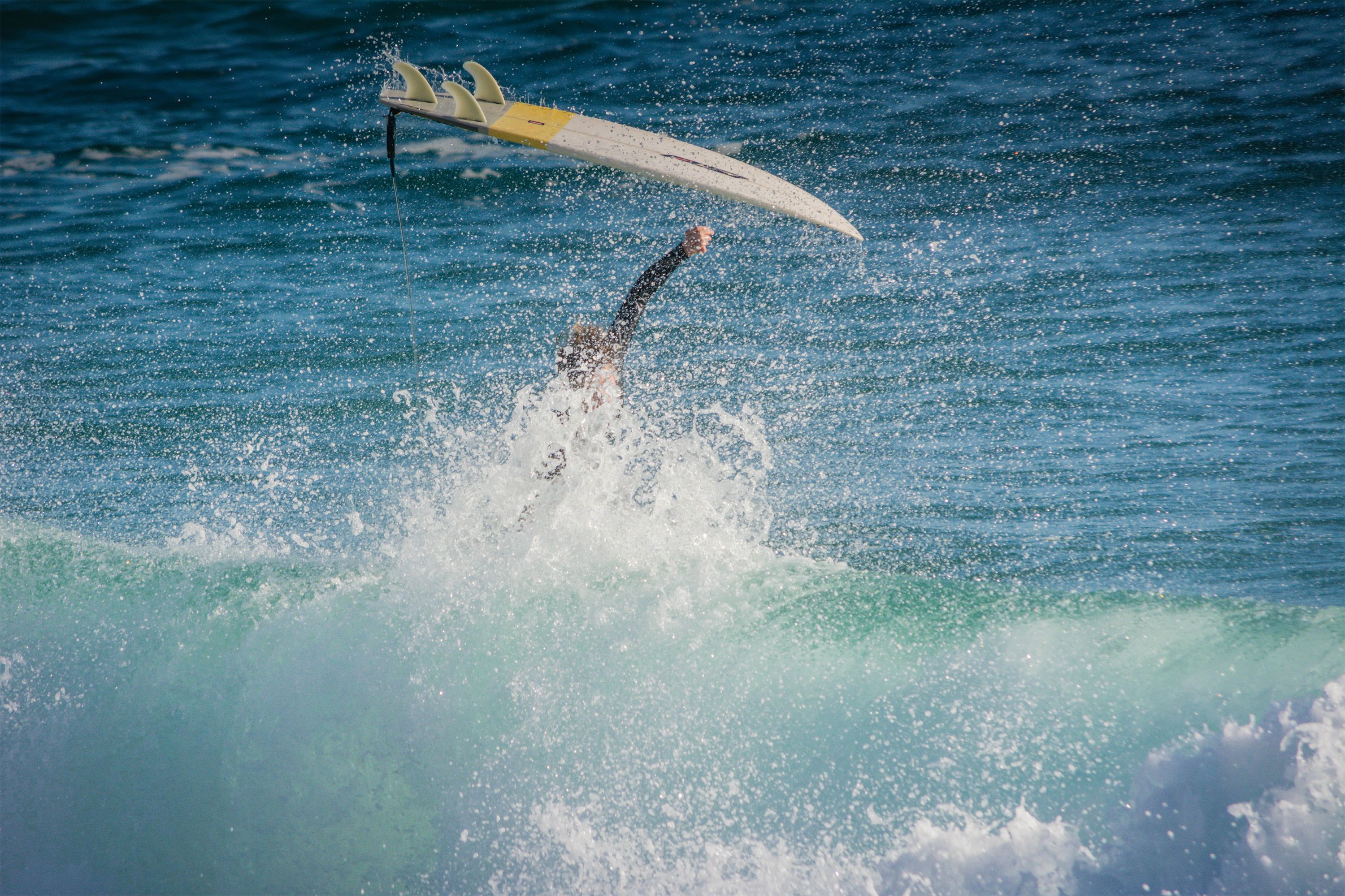 Wipeout at Moffat Beach, Queensland, Australia