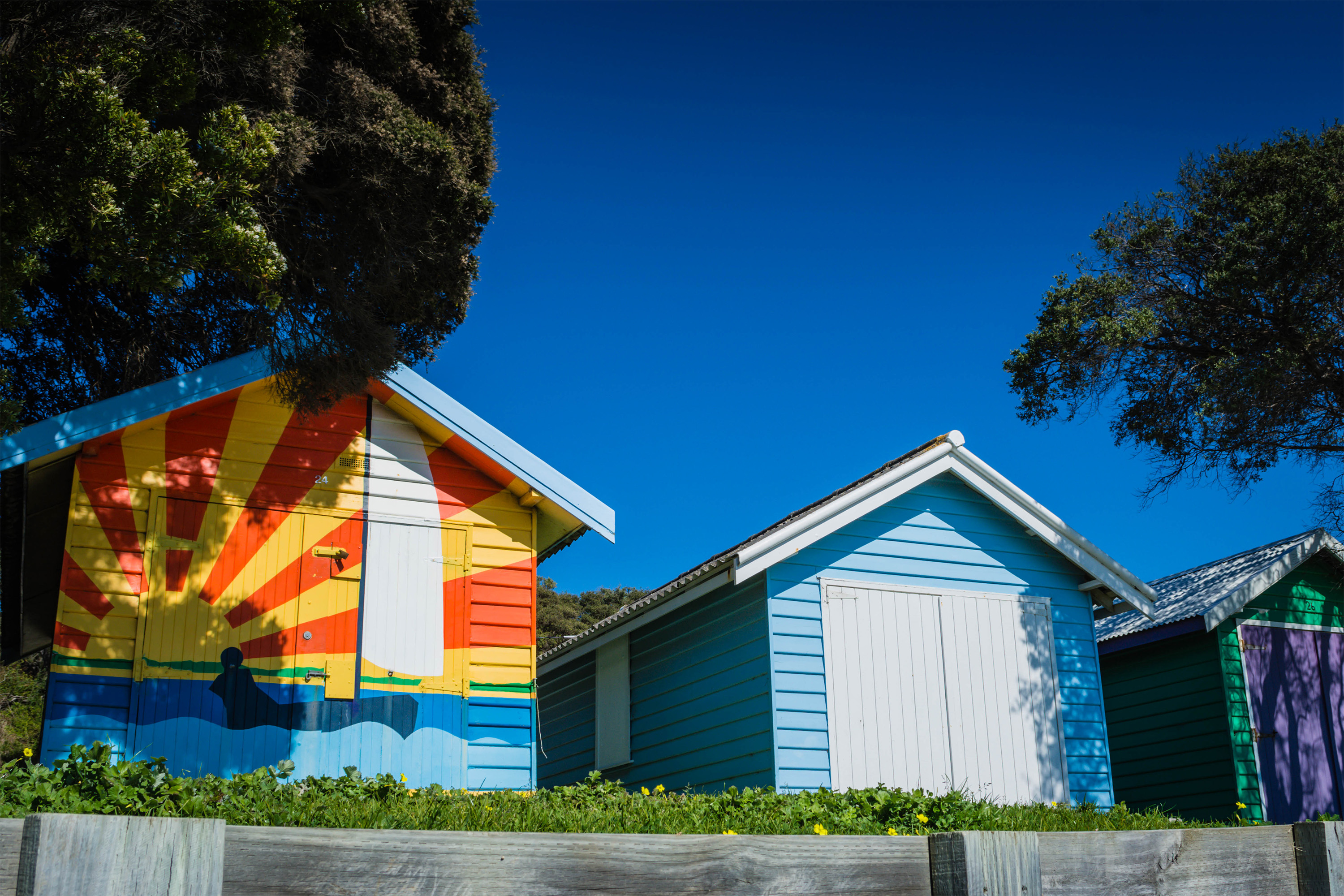Huts on the beach in Sorrento, Victoria