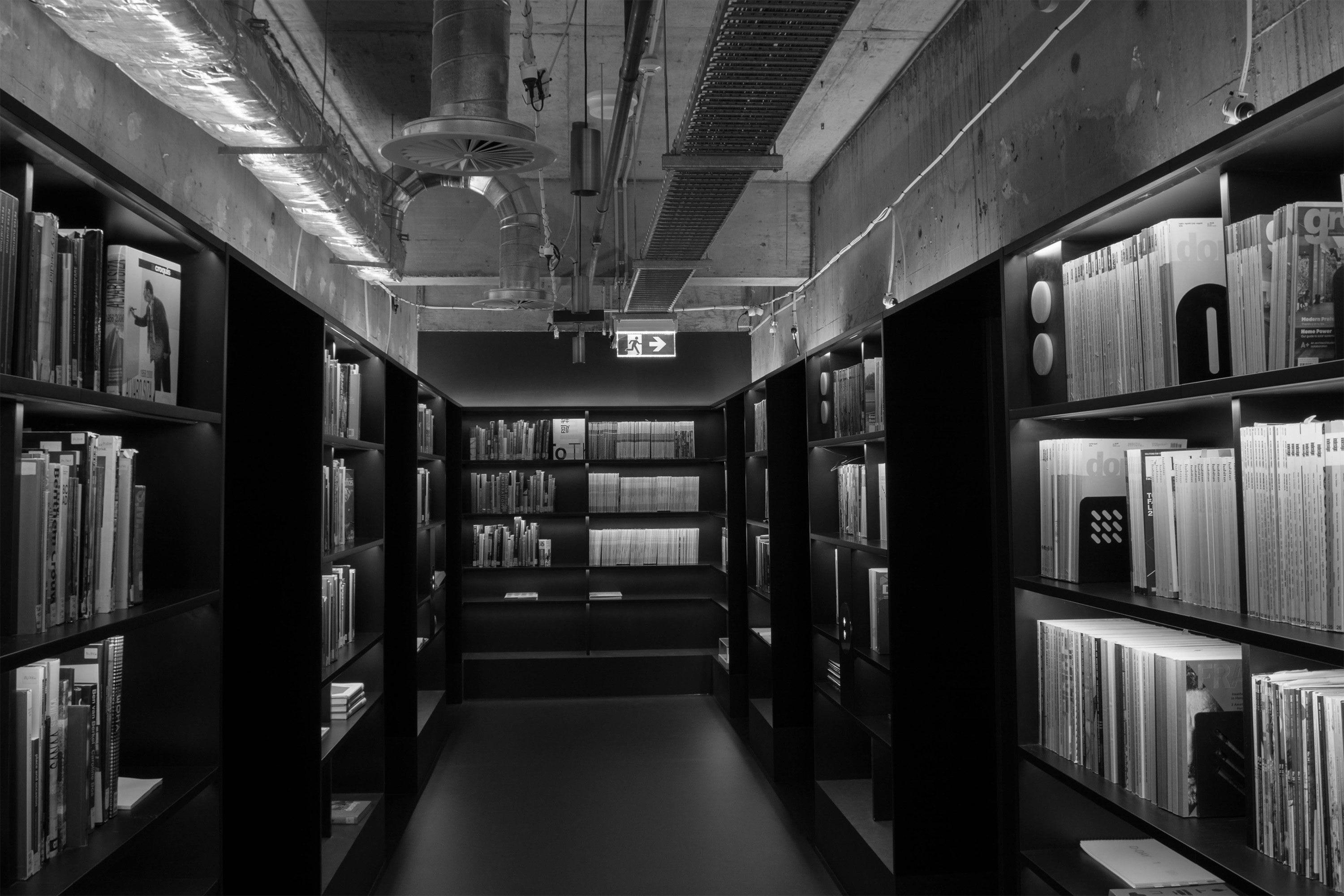 In amongst the books at BVN Studios brand new Brisbane office are the buildings lifts.
