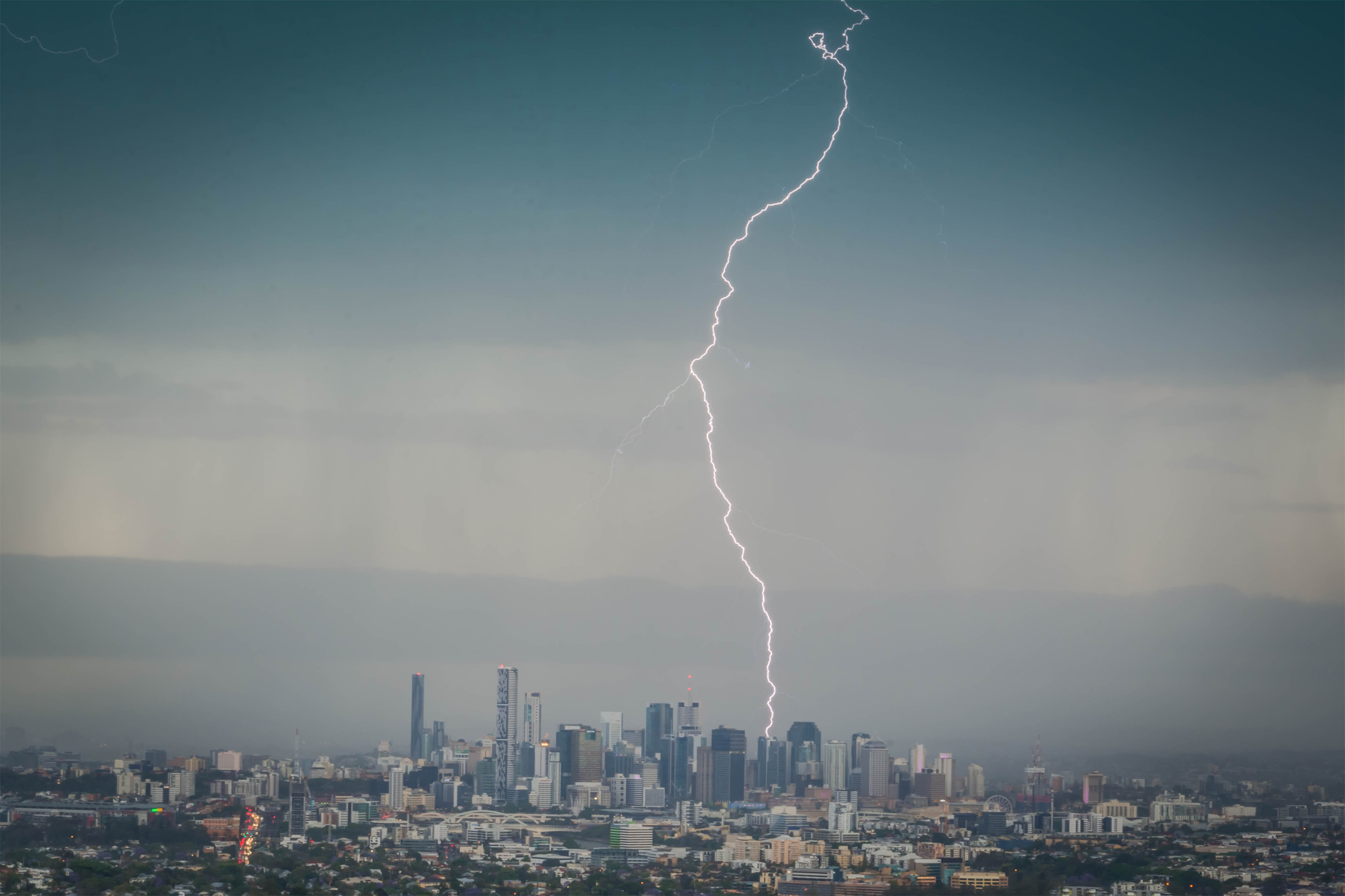 Lightning Strikes Over Brisbane