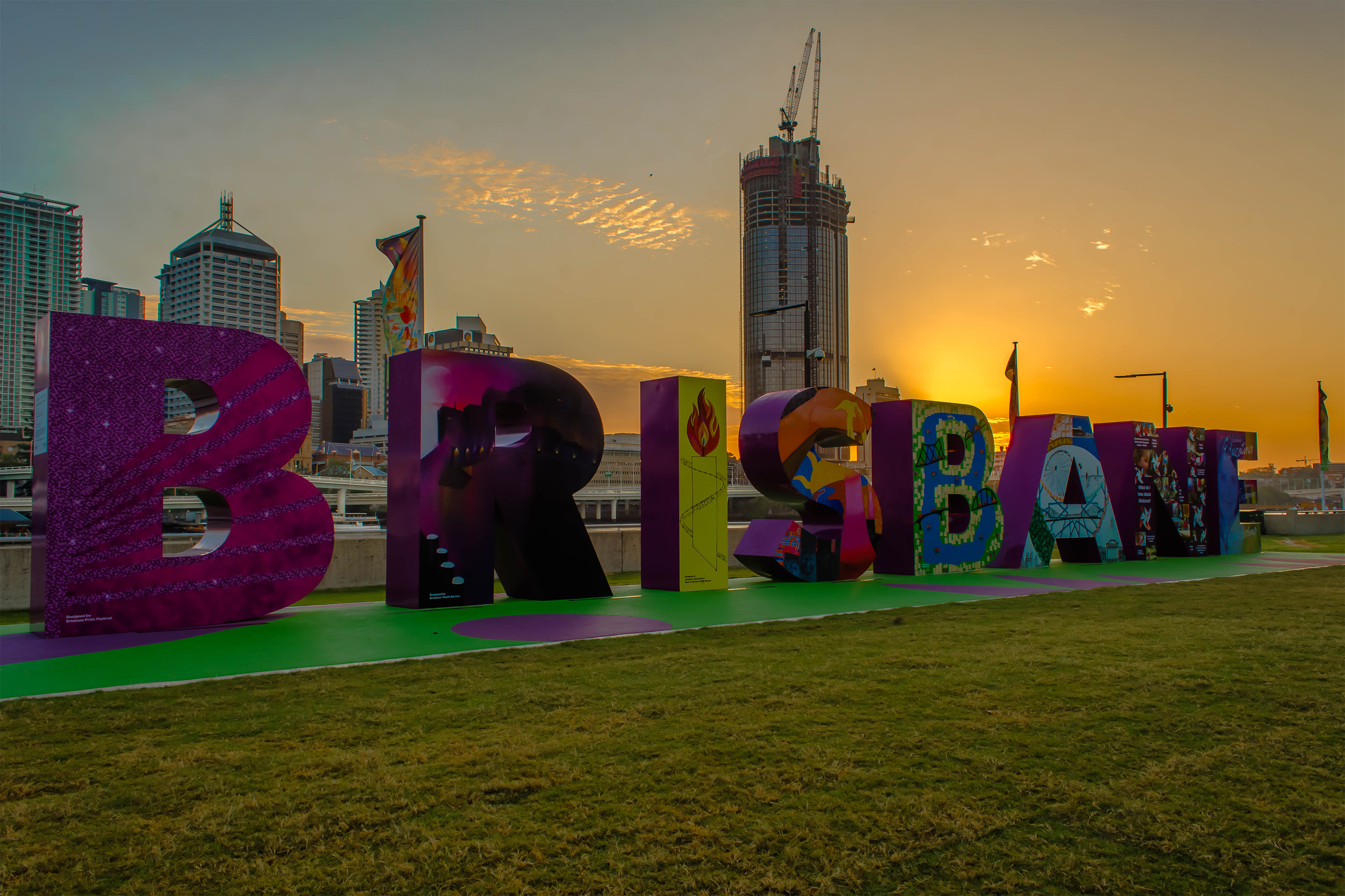 The Brisbane sign at South Bank.