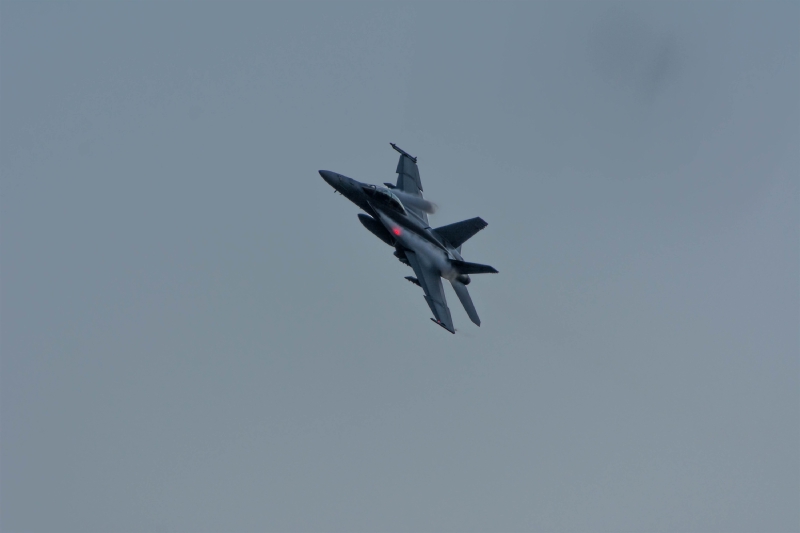 Superhornet Flying In The Sky Above Brisbane, Queensland, Australia