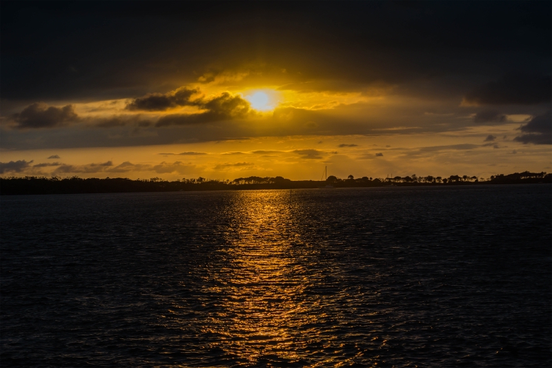 Sunrise over Bribie Island from Golden Beach, Caloundra