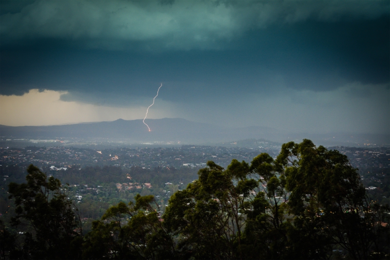Lightning West of Brisbane
