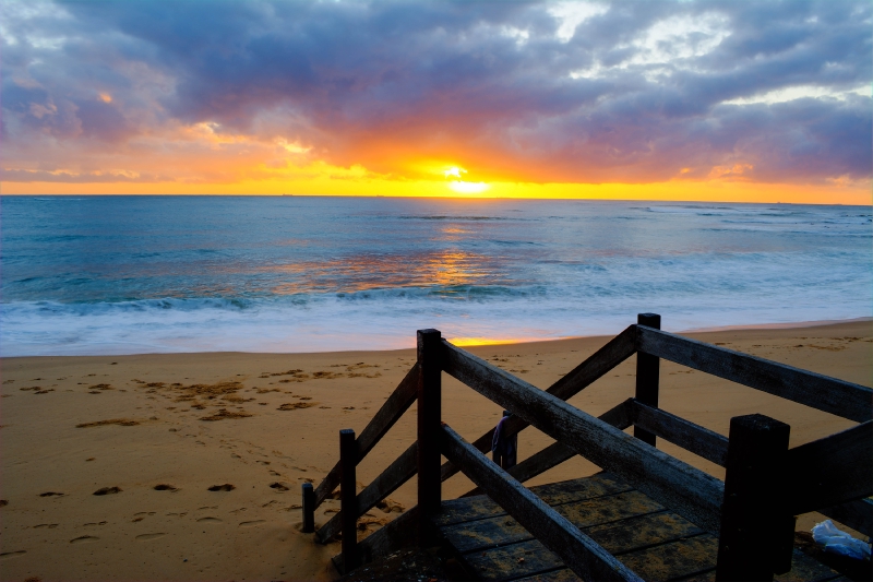 Sunrise at Moffat Beach