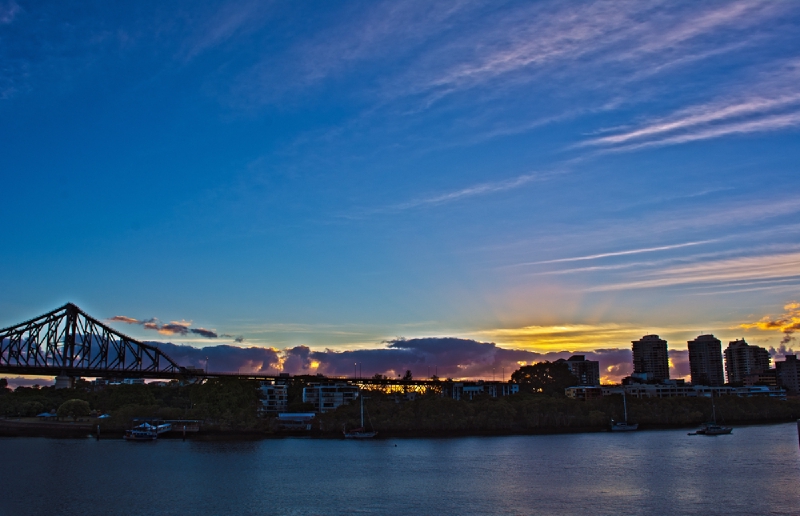 Magic Sunrise over the Brisbane River. Dec 2013