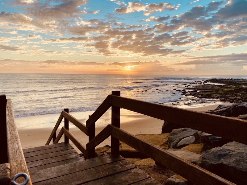 Sunrise at Moffat Beach, Queensland, Australia. 15 June 2021