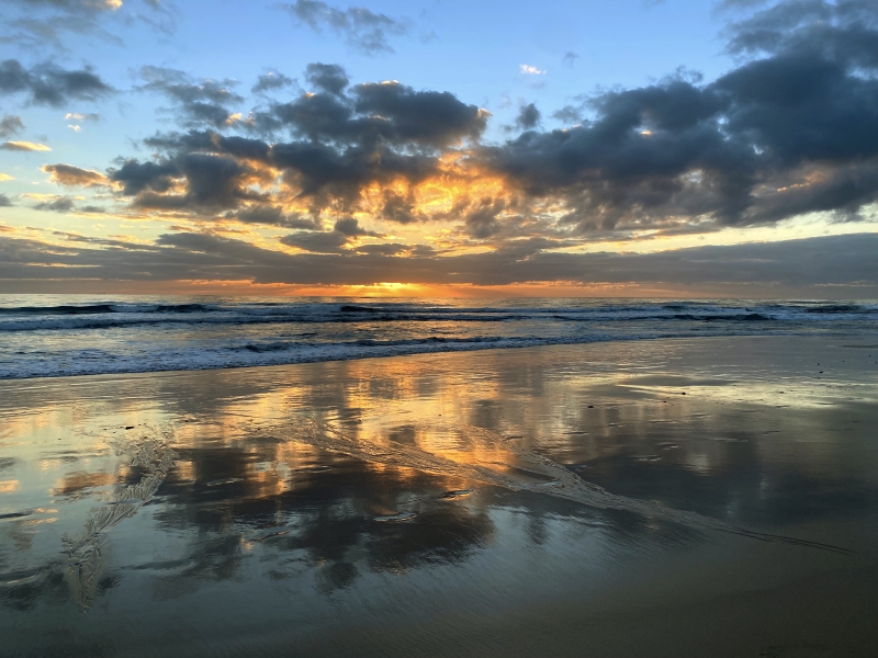 Sunrise at Dicky Beach, Queensland, Australia. 28 July 2021